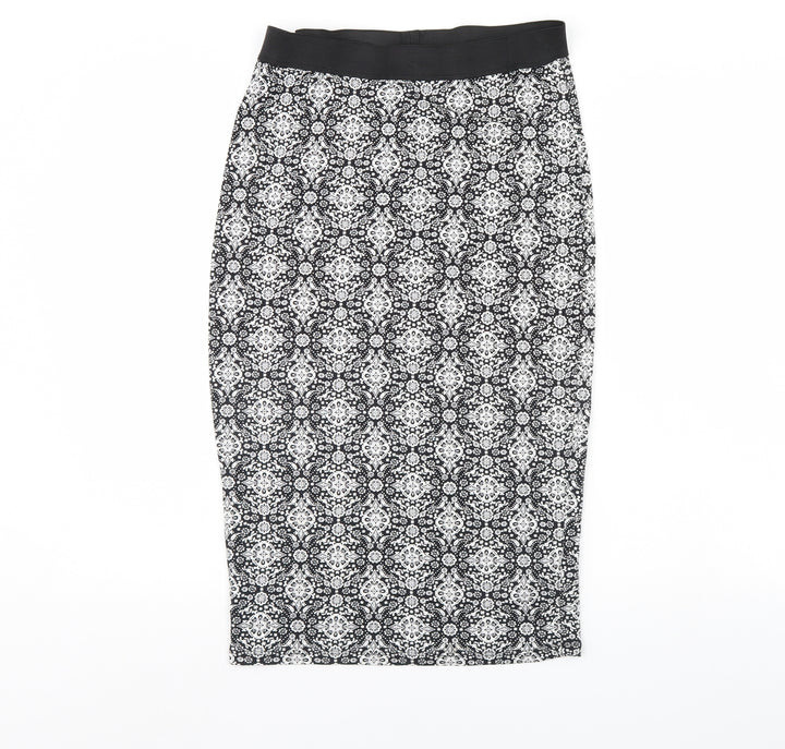 George Womens White Fair Isle  Bandage Skirt Size 10