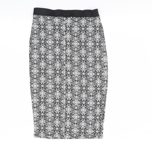 George Womens White Fair Isle  Bandage Skirt Size 10