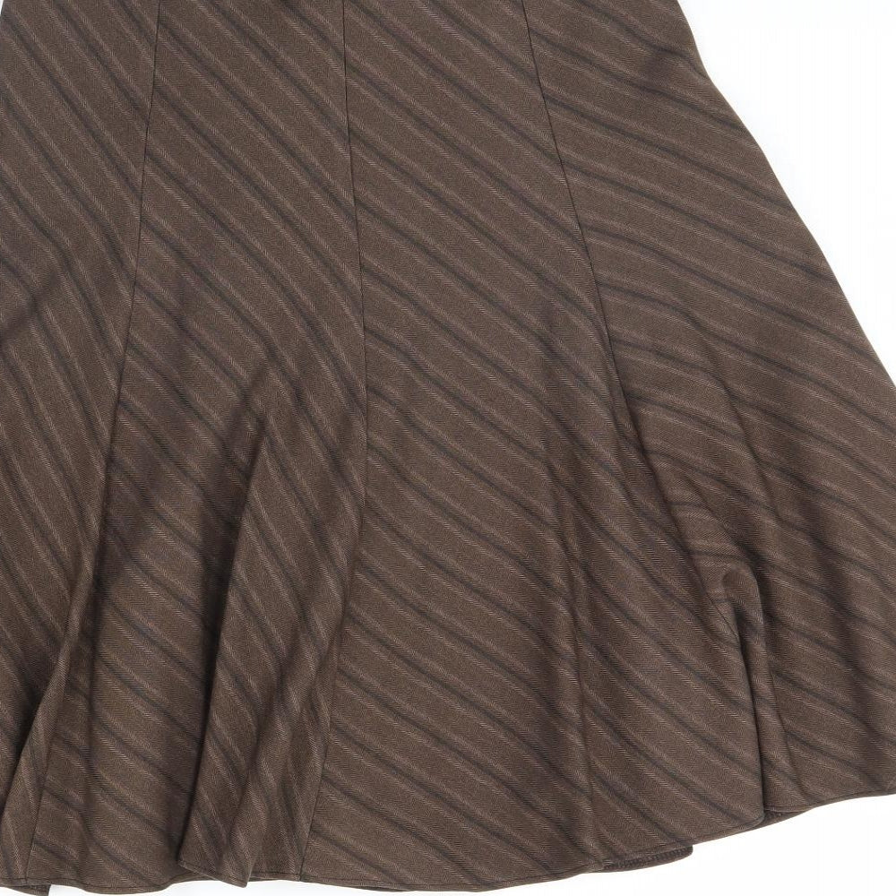 Papaya Womens Brown   Flare Skirt Size 10