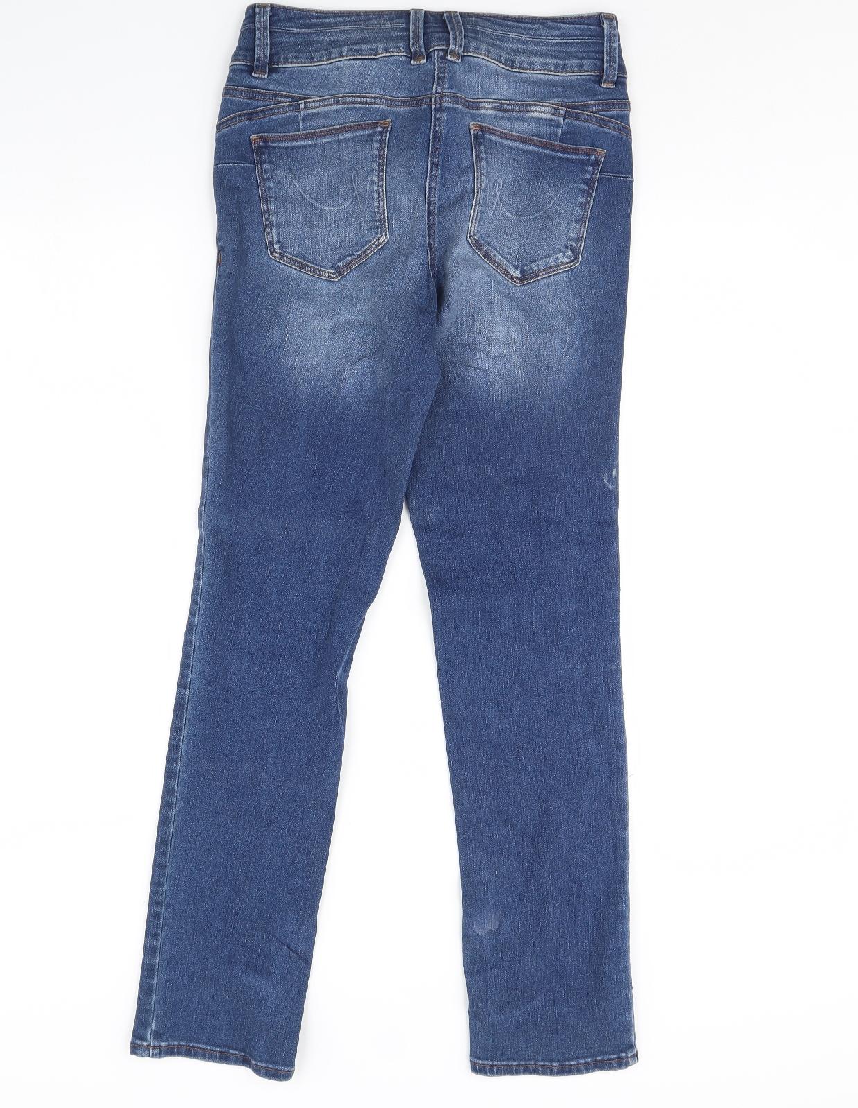 NEXT Womens Blue  Denim Straight Jeans Size 10 L30 in