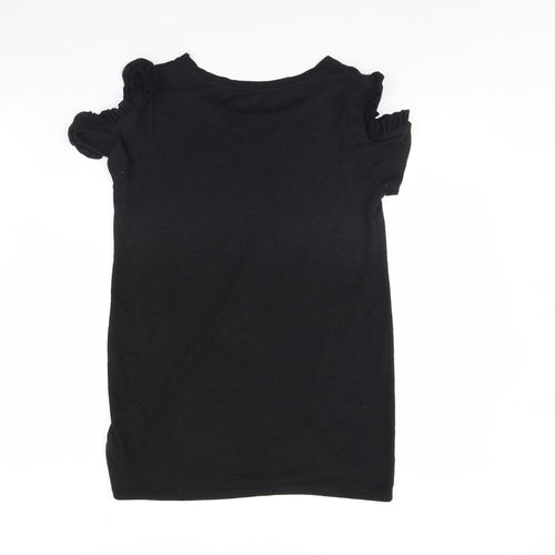 Papaya Womens Black   Basic T-Shirt Size 8