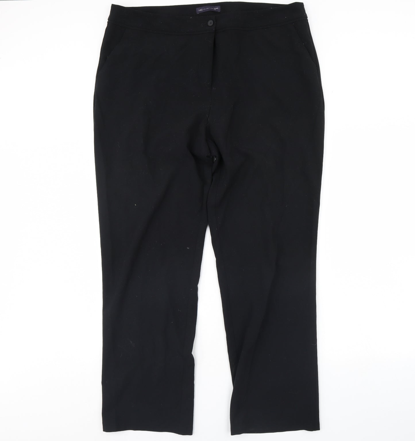 M&S Womens Black   Dress Pants Trousers Size 40 in L31 in