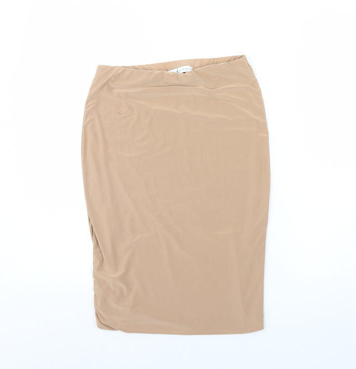 Rare London Womens Beige Mini Skirt Size 26 in