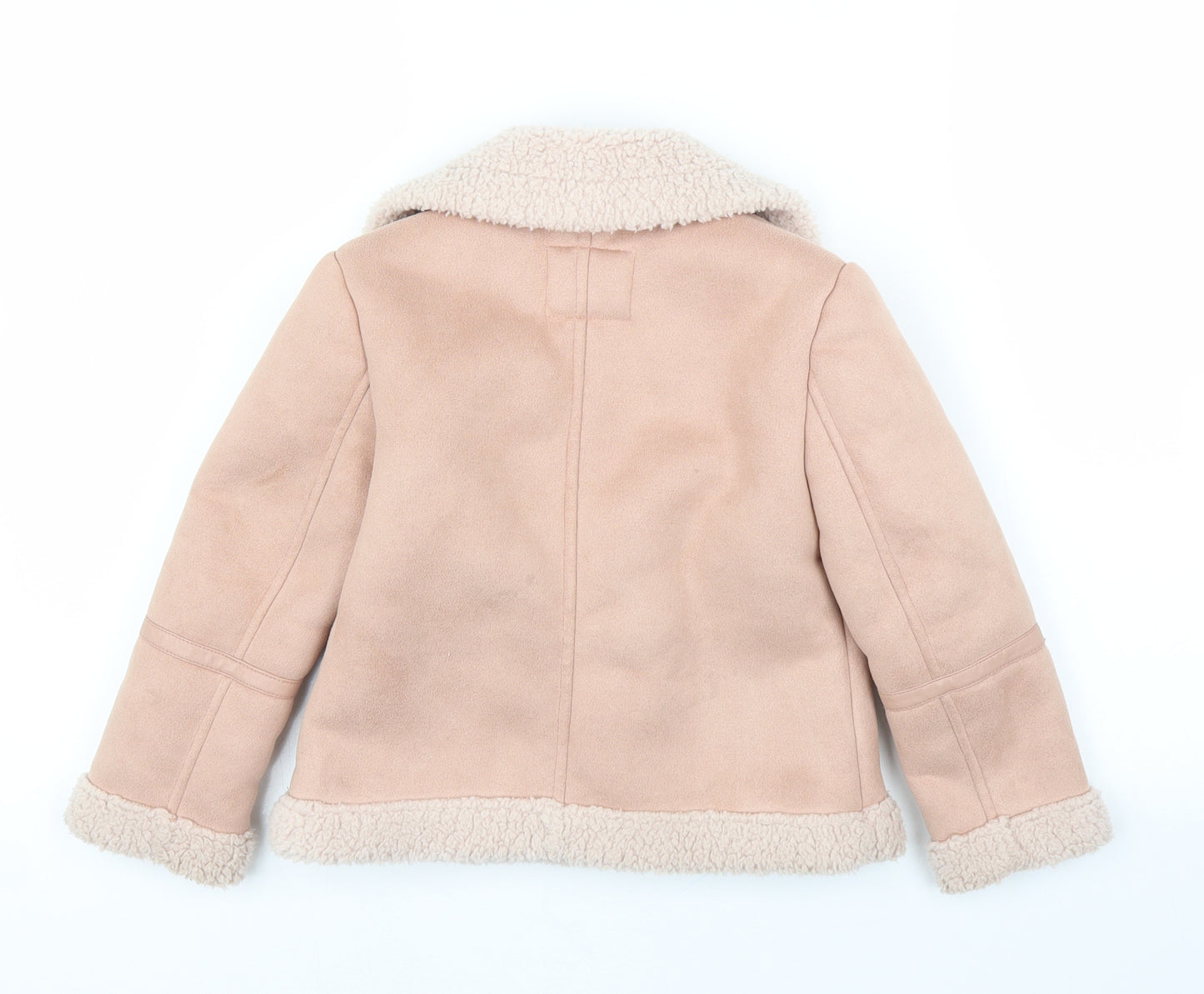 Primark Girls Pink   Biker Coat Size 3-4 Years