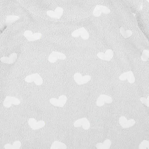 Primark Womens Grey Solid  Top Pyjama Top Size 14  - Love Heart