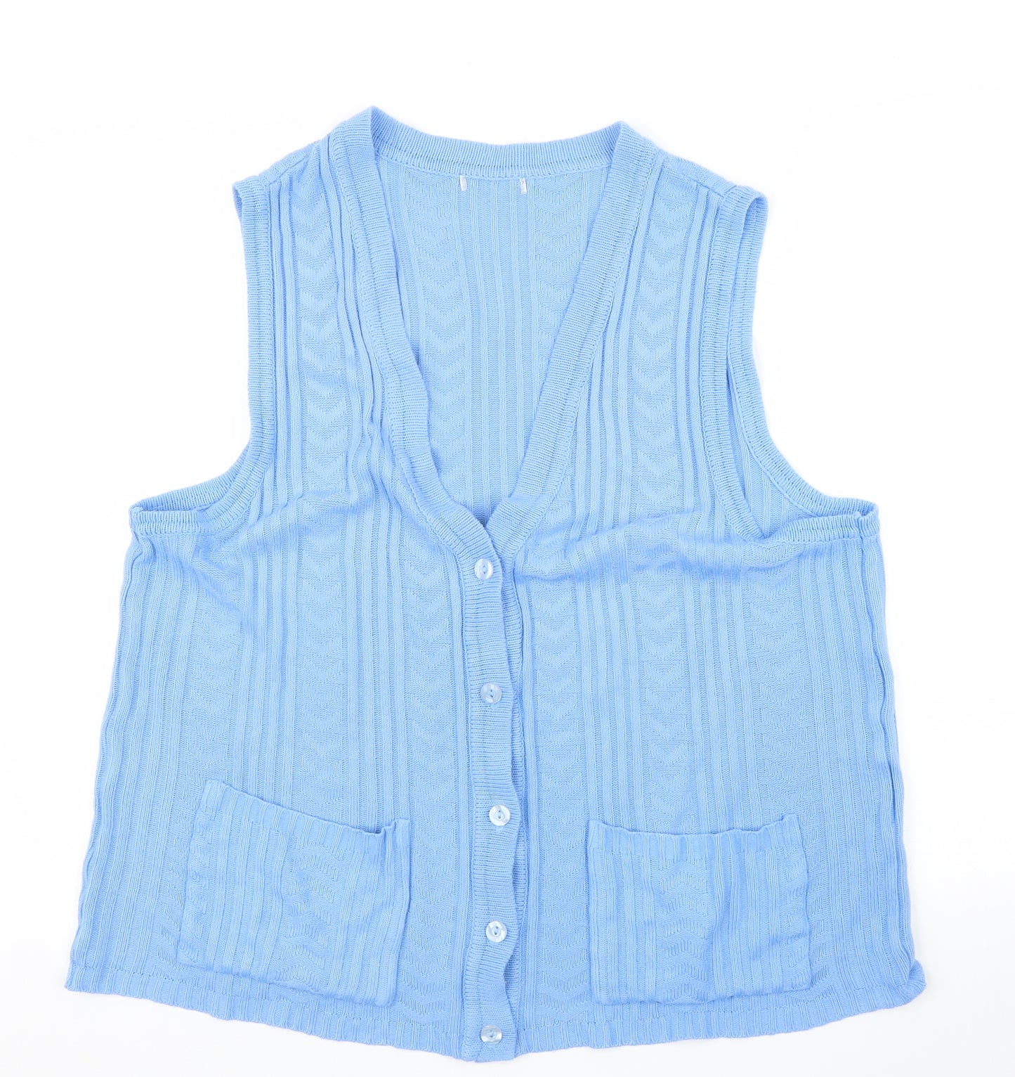 Preworn Womens Blue   Vest Jumper Size 14