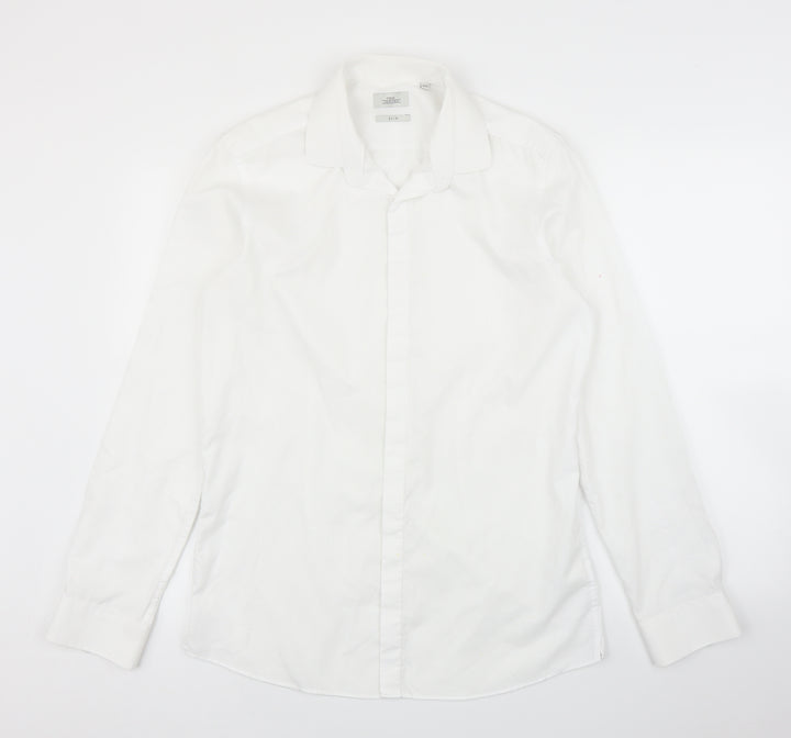 NEXT Mens White Button-Up Size 15.5