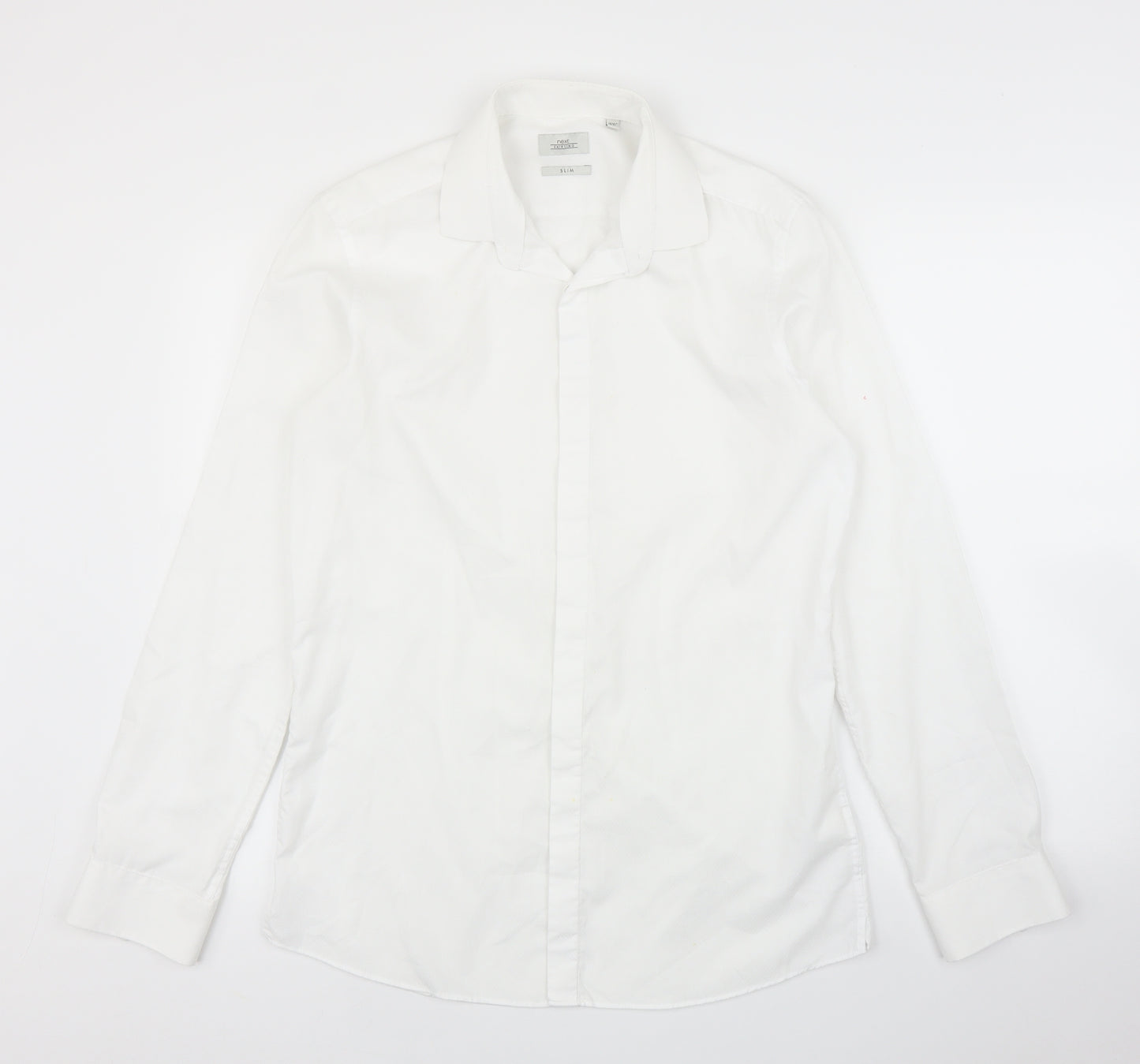 NEXT Mens White    Button-Up Size 15.5