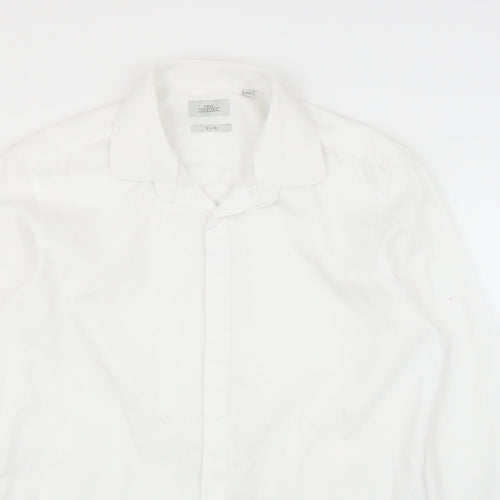 NEXT Mens White    Button-Up Size 15.5