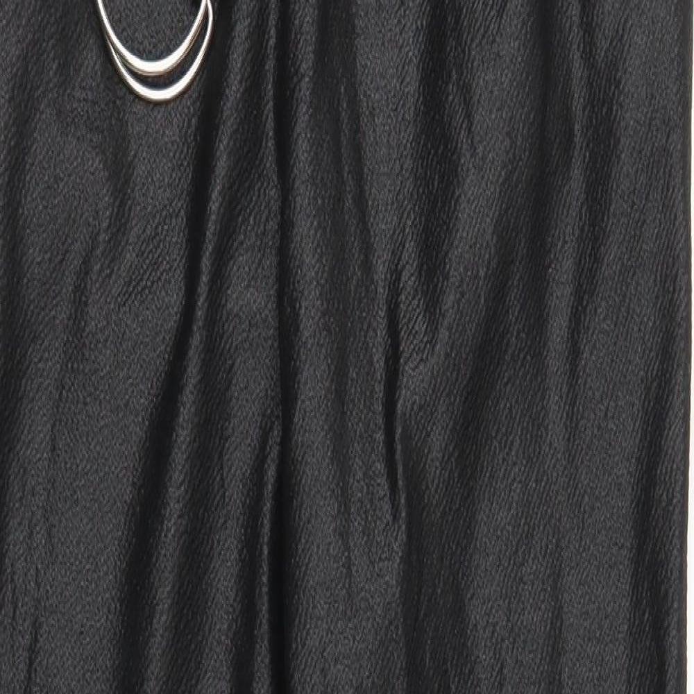 PRETTYLITTLETHING Womens Black   Carrot Trousers Size 6 L25 in