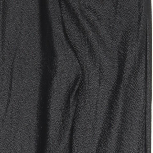 PRETTYLITTLETHING Womens Black   Carrot Trousers Size 6 L25 in