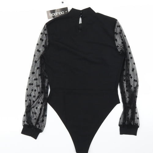 Boohoo Womens Black   Leotard One-Piece Size 8