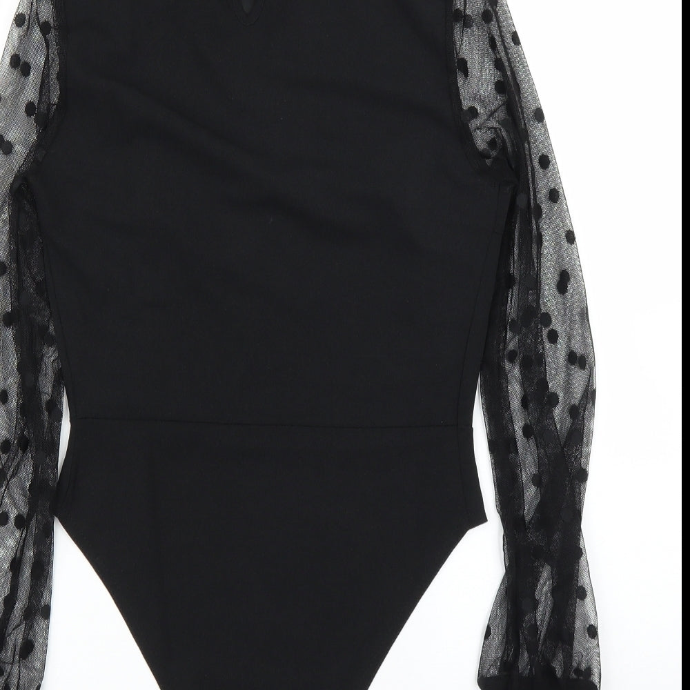 Boohoo Womens Black   Leotard One-Piece Size 8