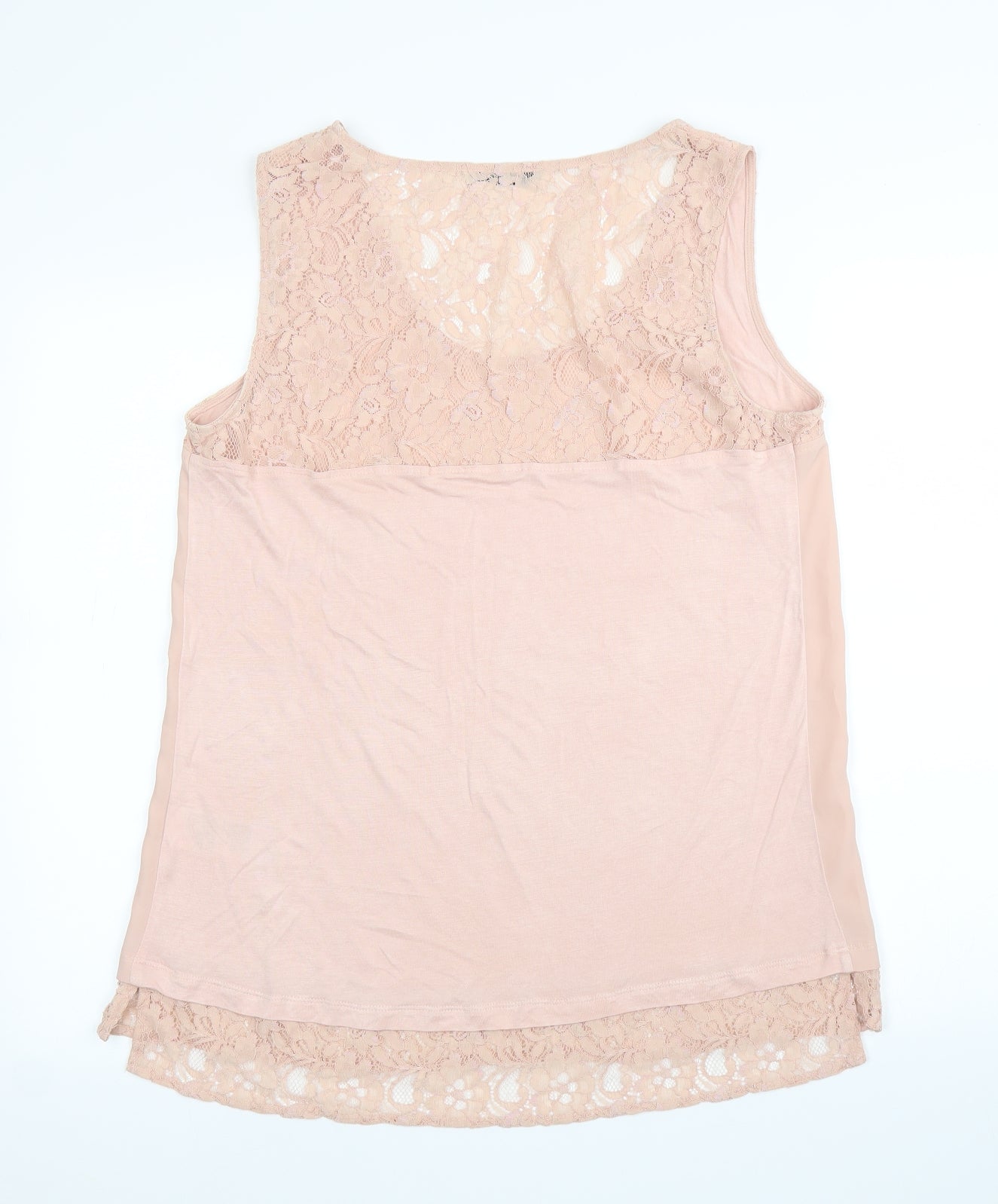 Oasis Womens Pink Floral  Basic Blouse Size L
