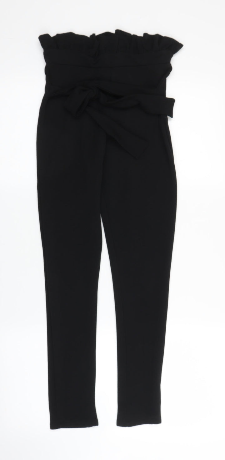 Boohoo Womens Black   Carrot Trousers Size 6 L24 in