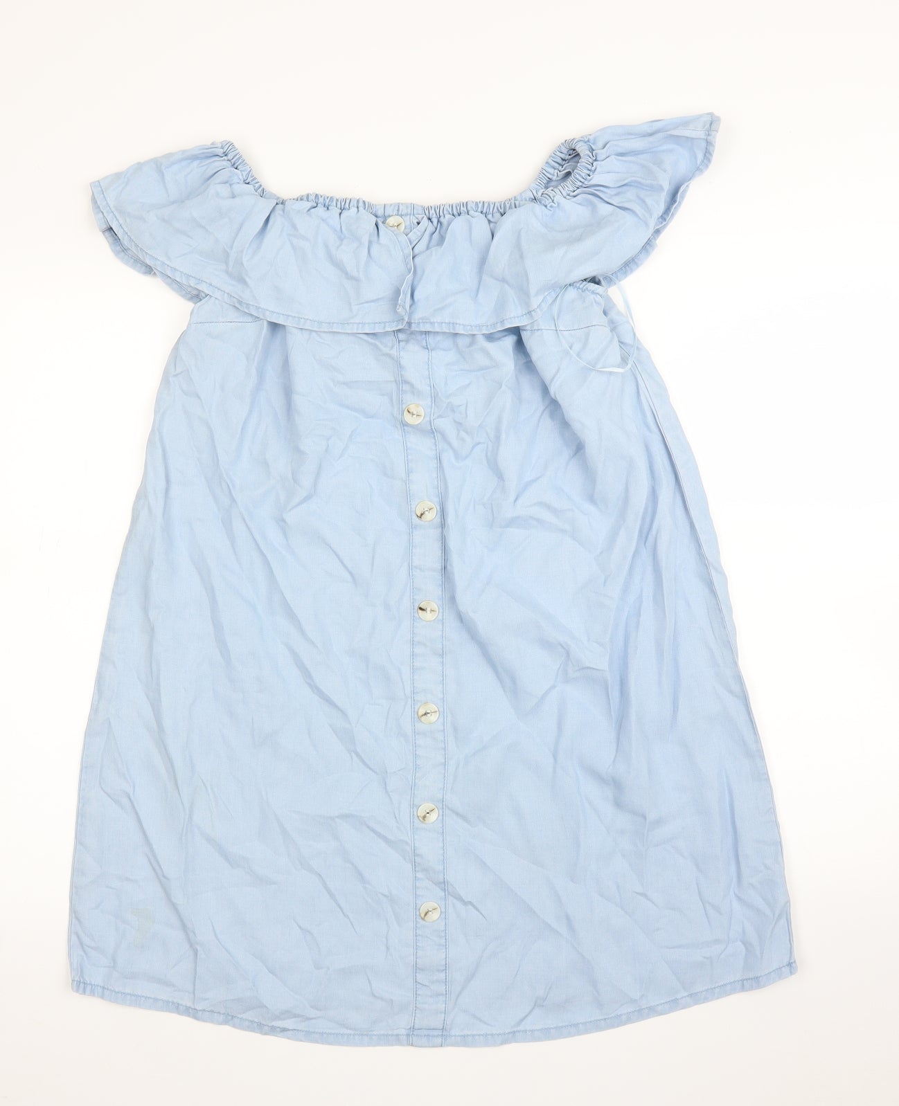 George Womens Blue  Rayon Shirt Dress  Size 12