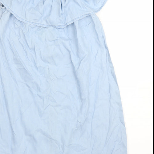 George Womens Blue  Rayon Shirt Dress  Size 12