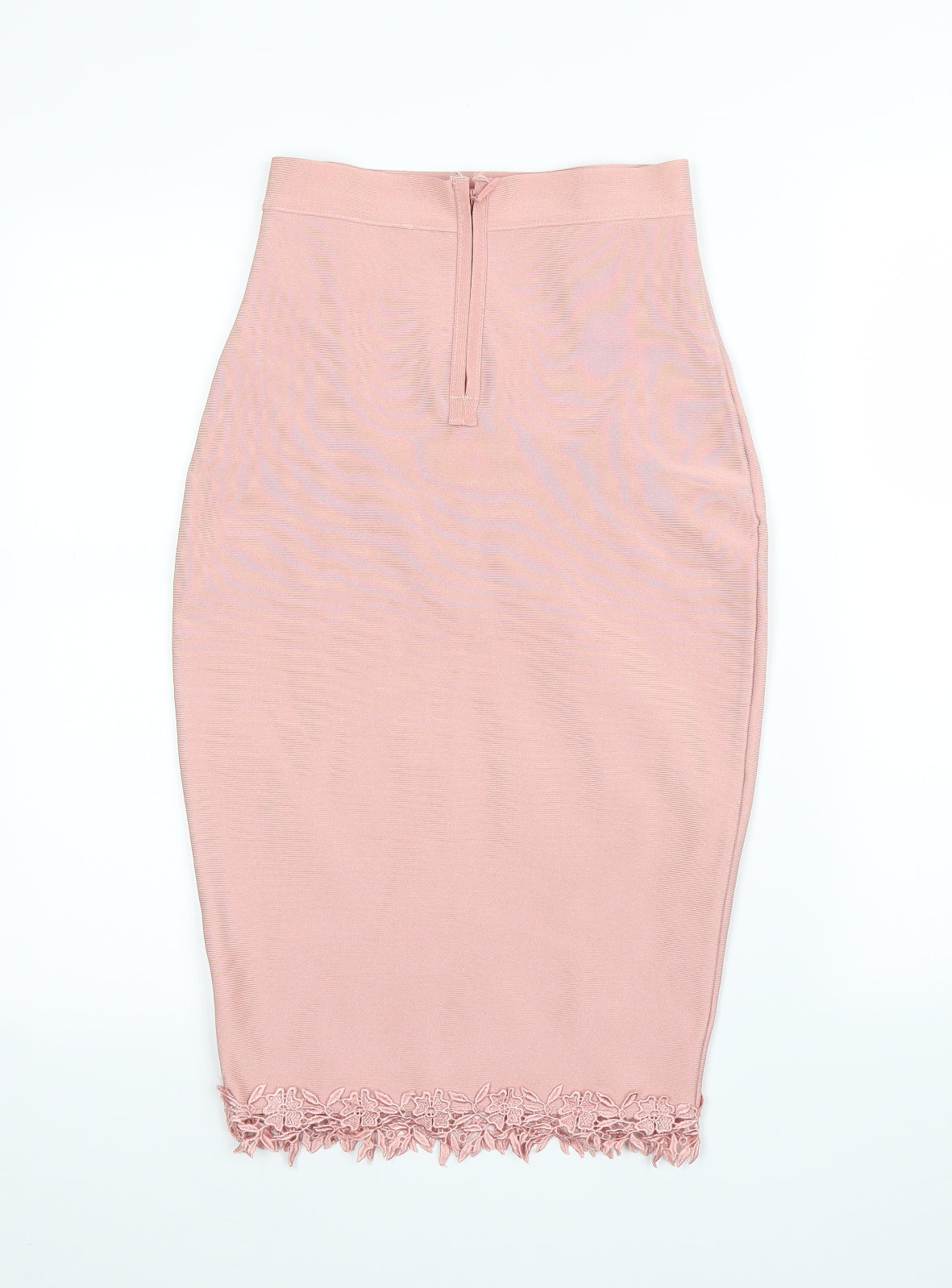 Preworn Womens Pink Floral  Tulip Skirt Size 6