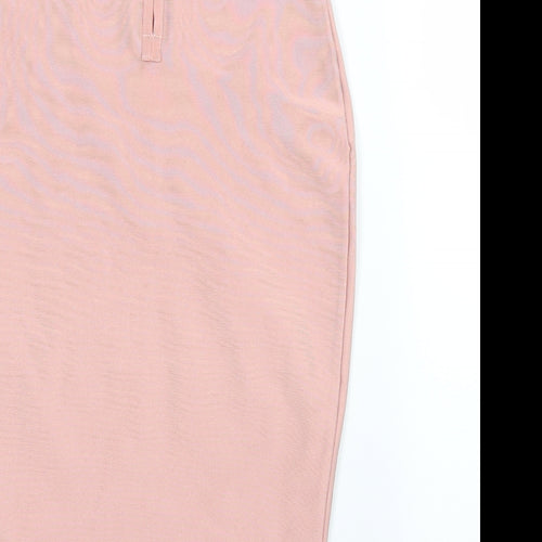 Preworn Womens Pink Floral  Tulip Skirt Size 6