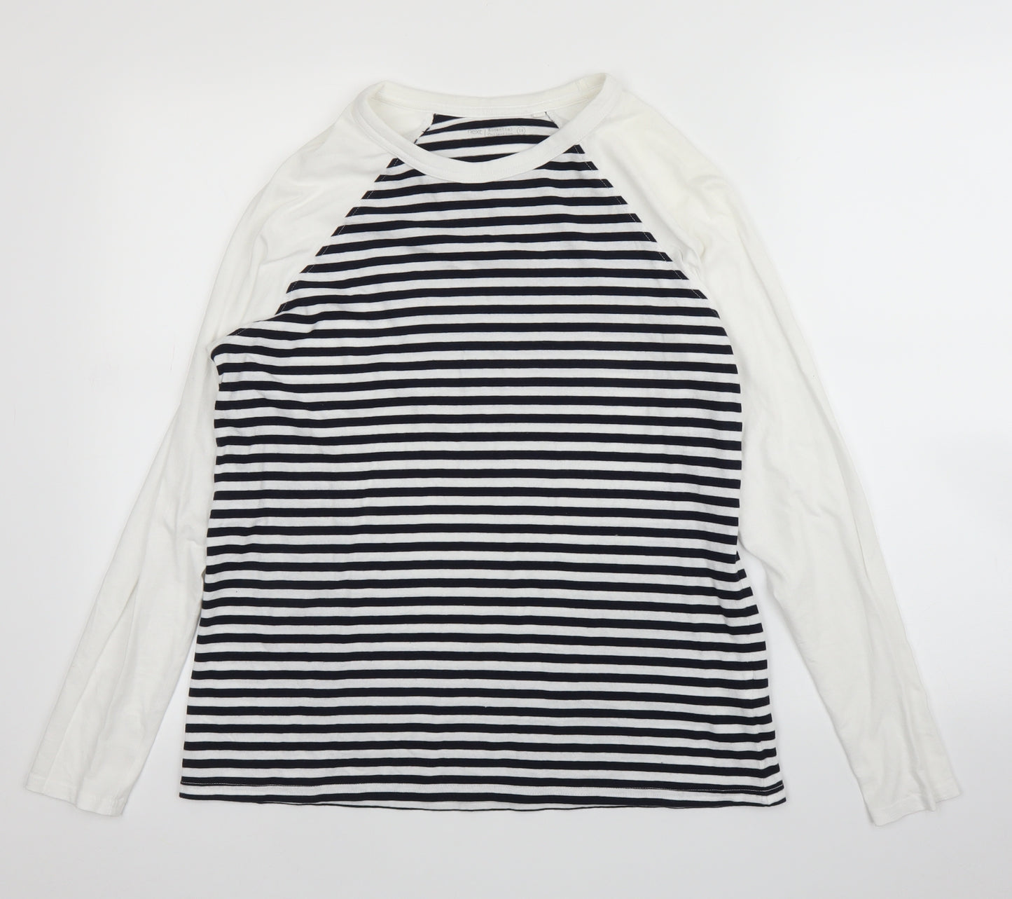 NEXT Womens Blue Striped  Basic T-Shirt Size 14
