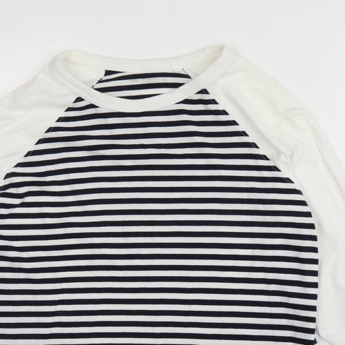 NEXT Womens Blue Striped  Basic T-Shirt Size 14