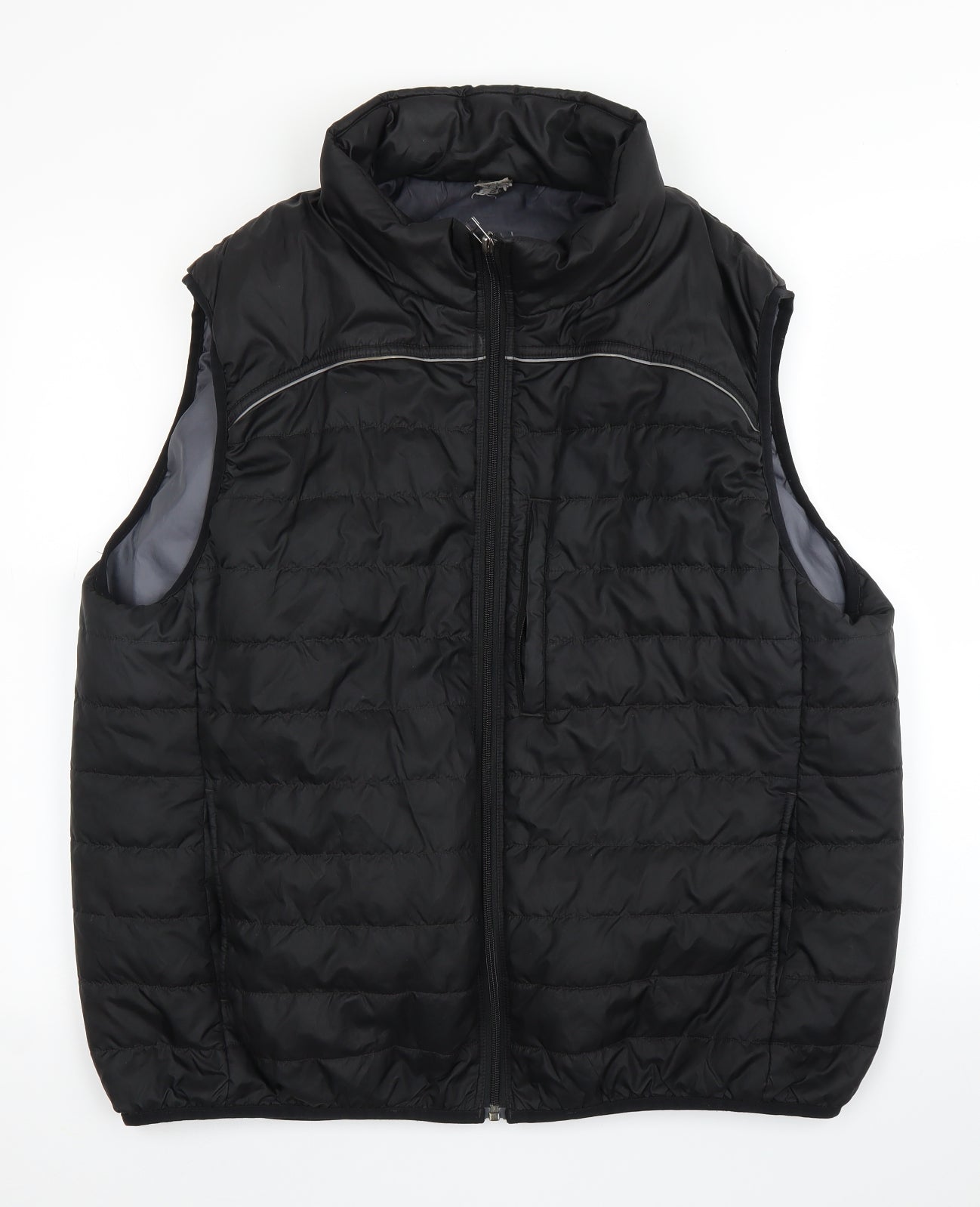 DECATHLON Mens Black   Gilet Coat Size 2XL