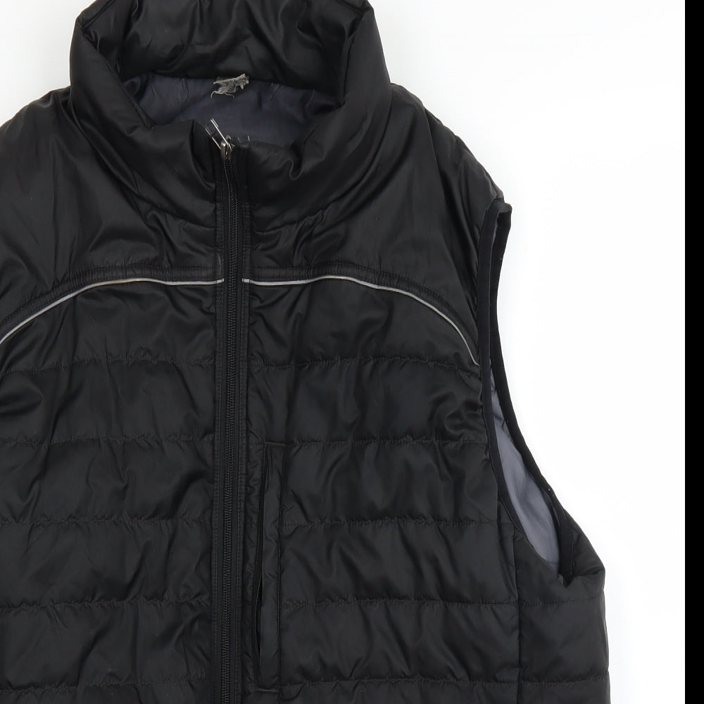DECATHLON Mens Black   Gilet Coat Size 2XL
