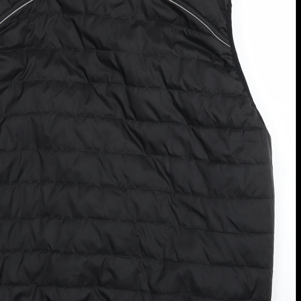 DECATHLON Mens Black   Gilet Coat Size 2XL