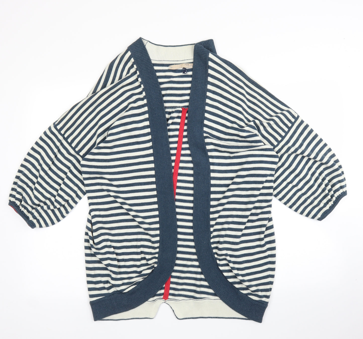 Joules Womens Blue Striped  Cardigan Jumper Size 14