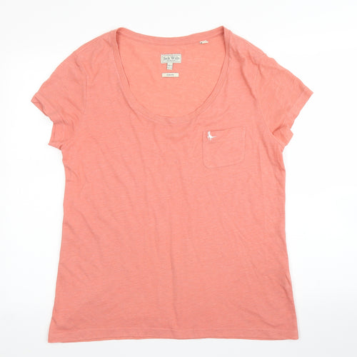 Jack Wills Womens Pink   Basic T-Shirt Size 4