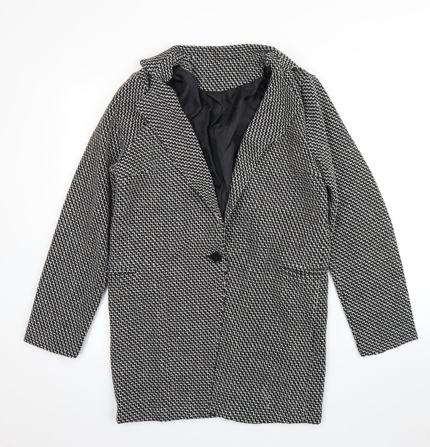 Preworn Womens Black   Overcoat Coat Size M