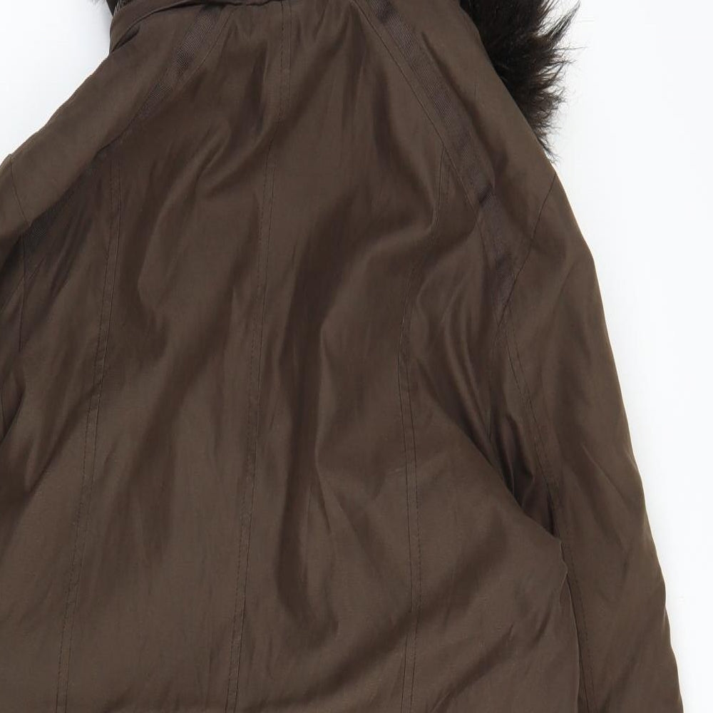 Per Una Womens Brown   Parka Coat Size S