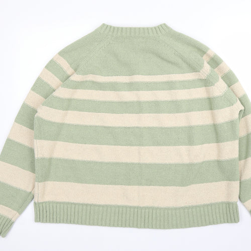 Berkertex Womens Green Striped  Pullover Jumper Size 20