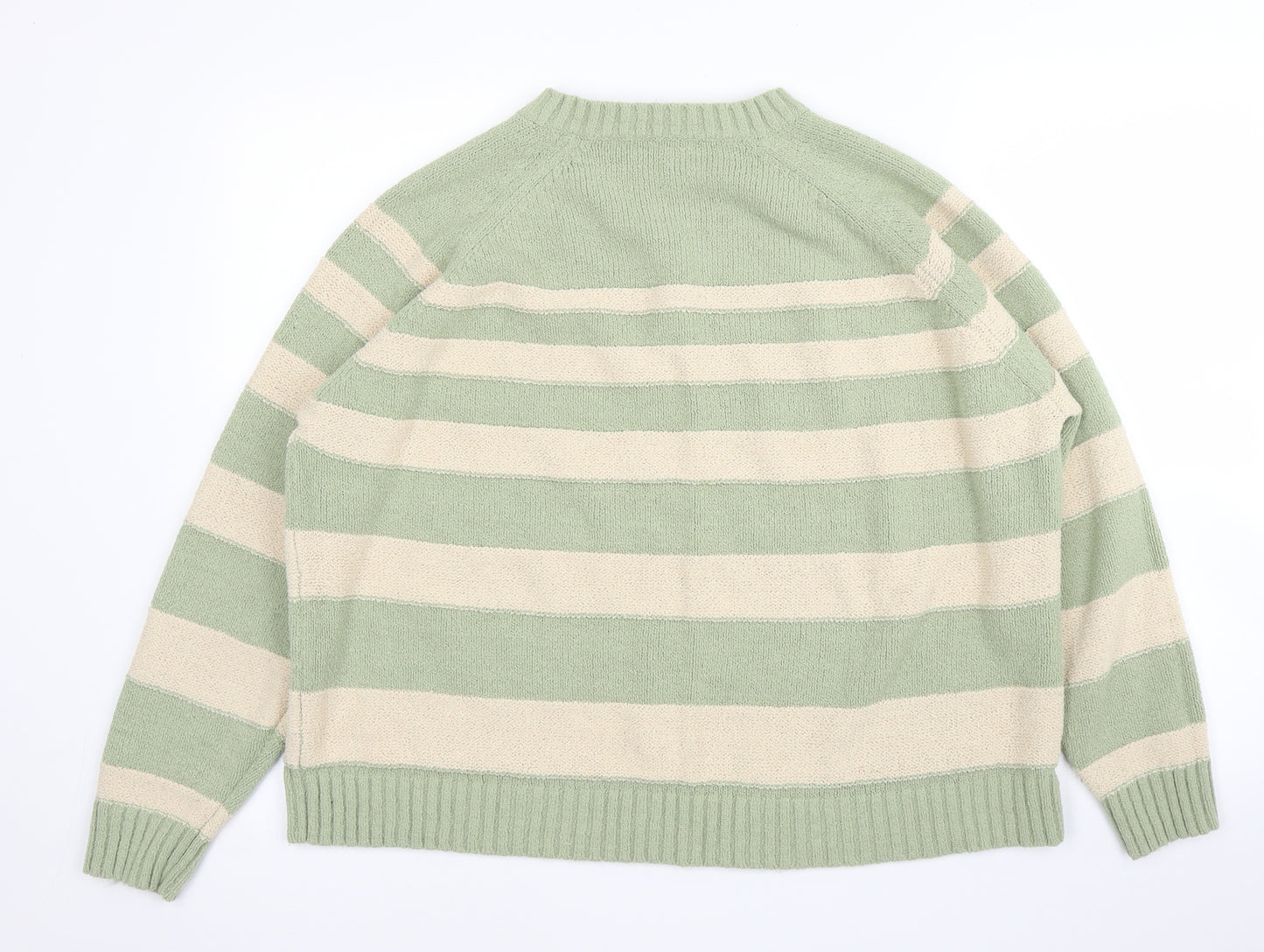 Berkertex Womens Green Striped  Pullover Jumper Size 20