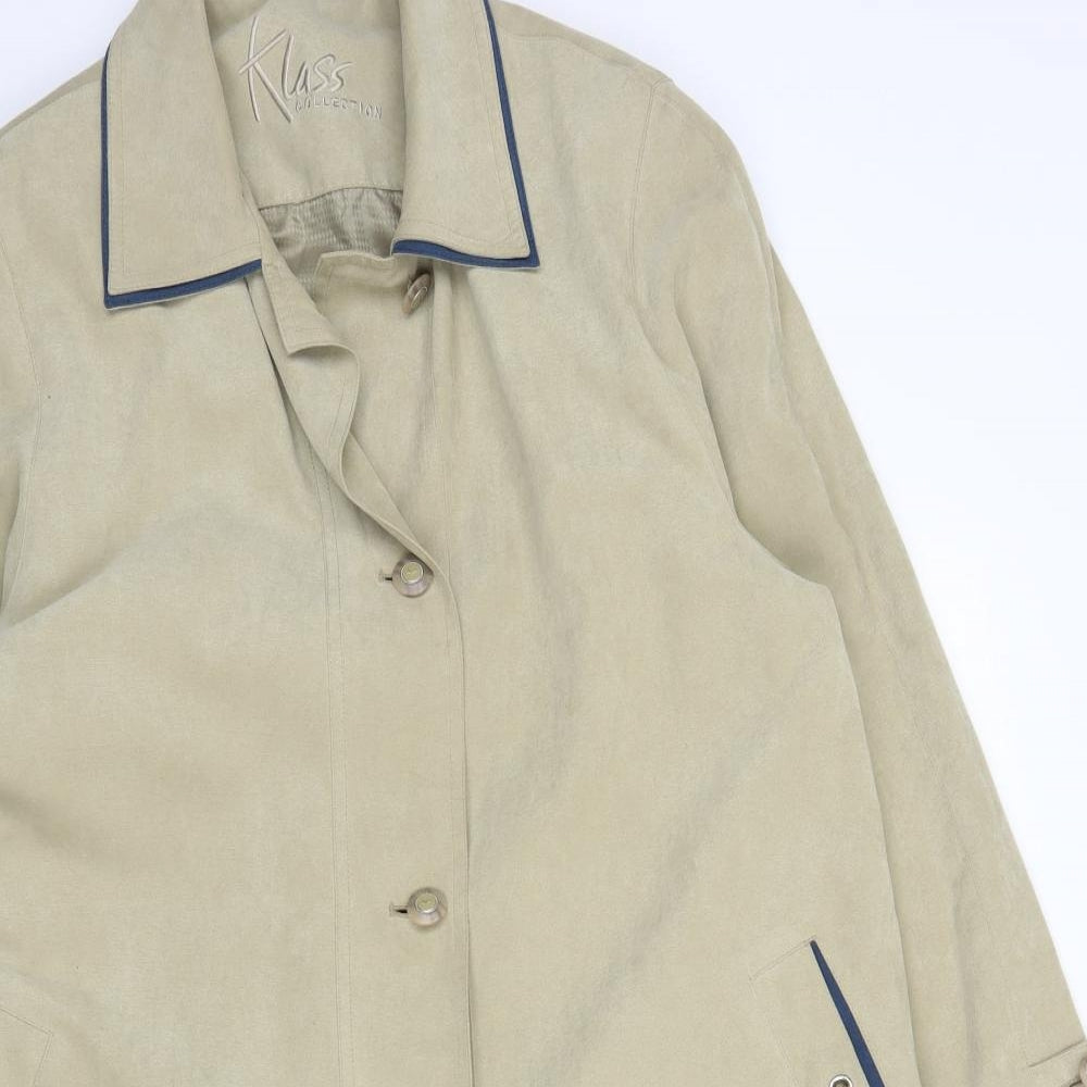 Klassic Womens Beige   Overcoat Coat Size 12