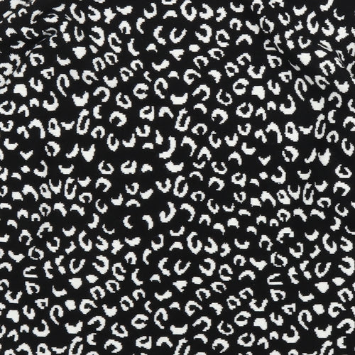 George Womens Black Animal Print  Pullover Jumper Size M