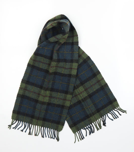 Preworn Mens Green Plaid  Scarf  One Size