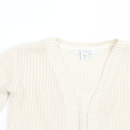 Primark Girls Beige   Cardigan Jumper Size 5-6 Years