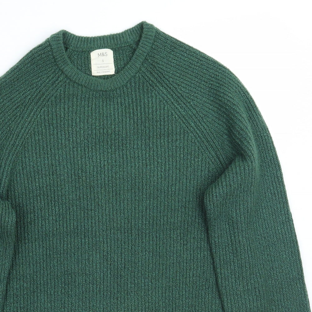 Marks and Spencer Mens Green   Pullover Jumper Size S