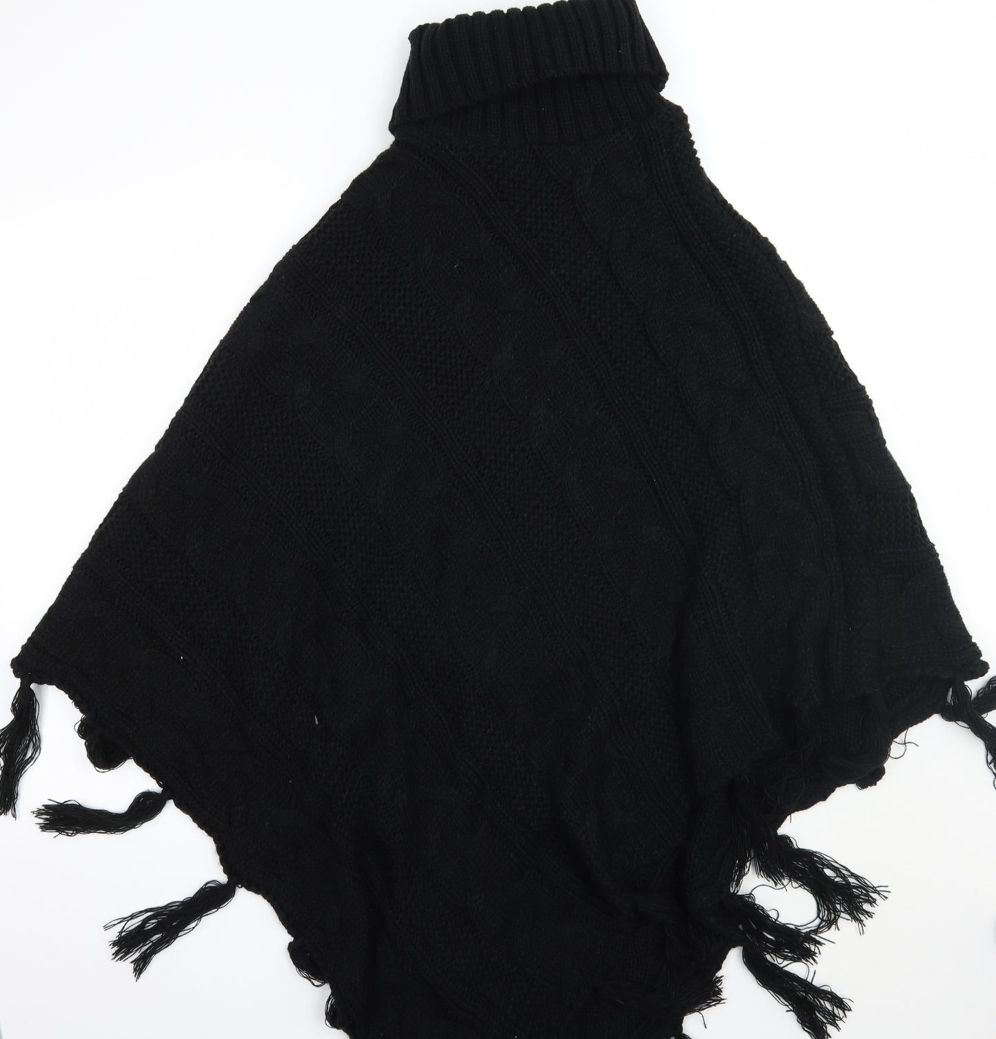 Studio Womens Black   Jacket Poncho One Size