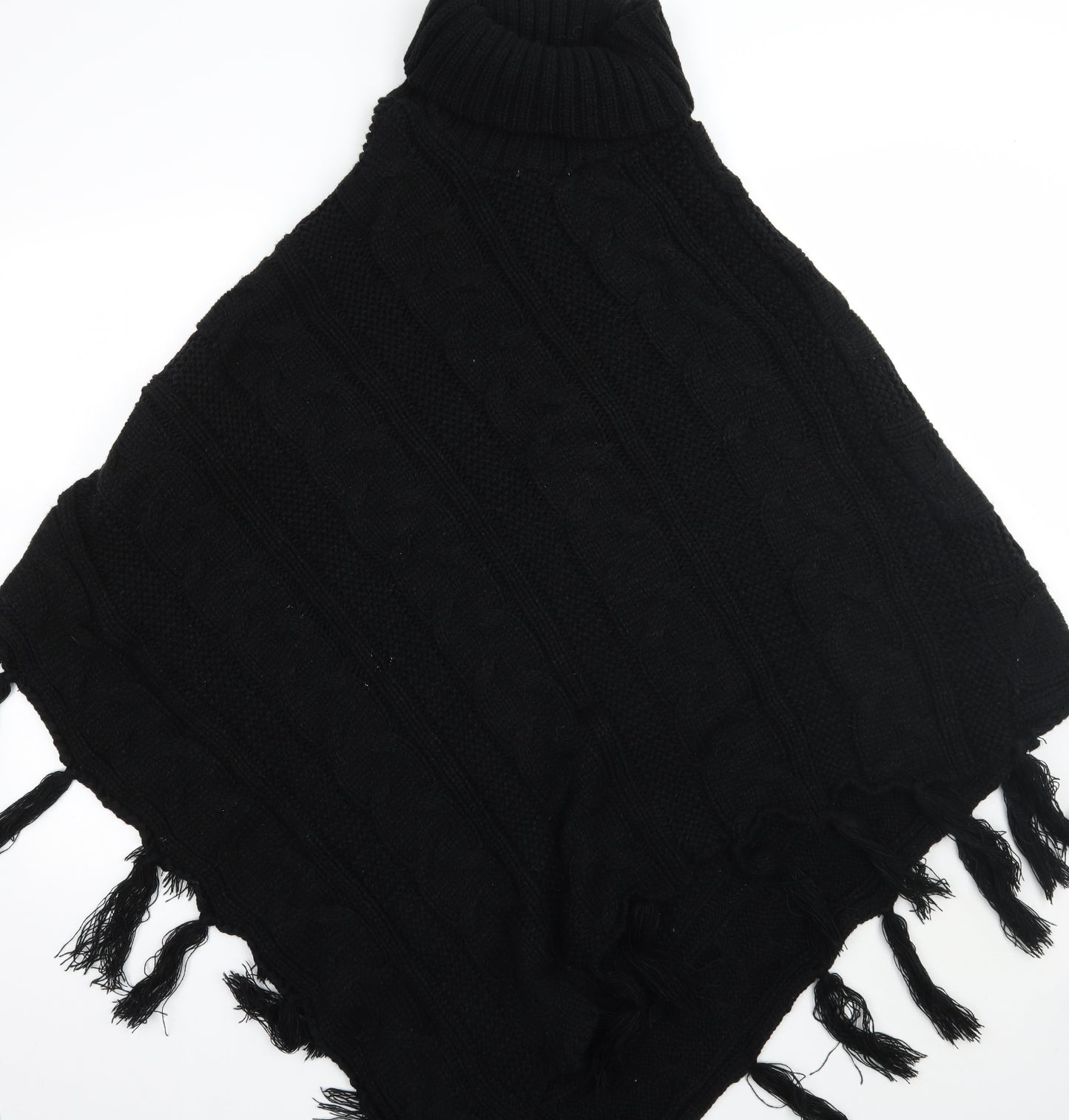 Studio Womens Black   Jacket Poncho One Size