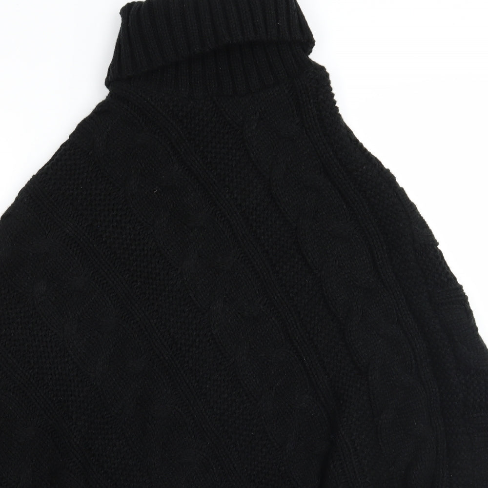 Studio Womens Black   Jacket Poncho One Size