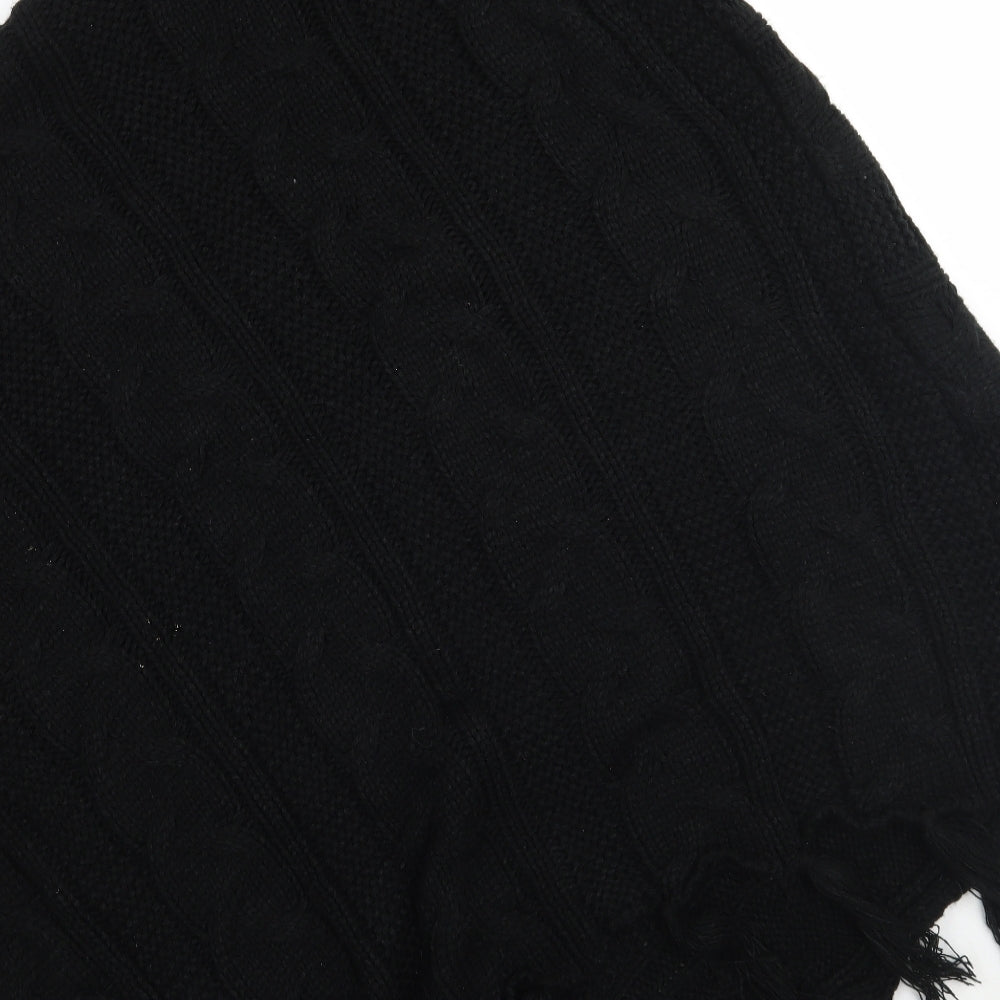 Studio Womens Black   Jacket Poncho One Size
