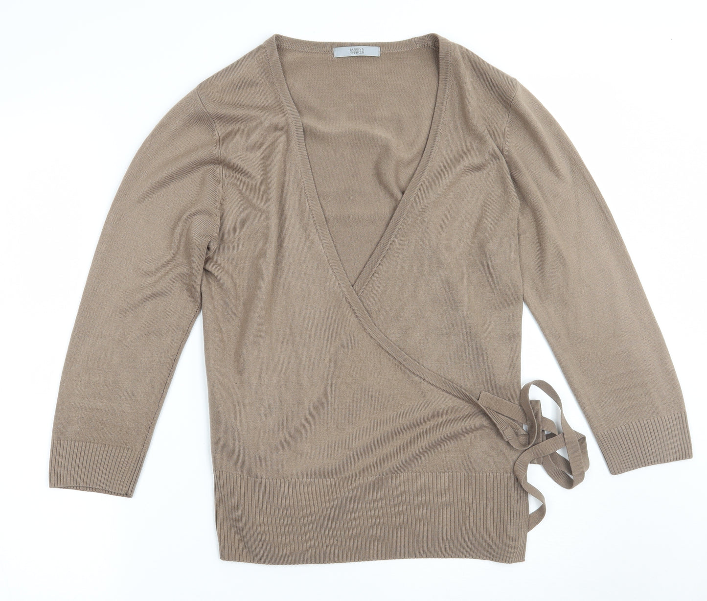 Marks and Spencer Womens Brown   Cardigan Jumper Size 14