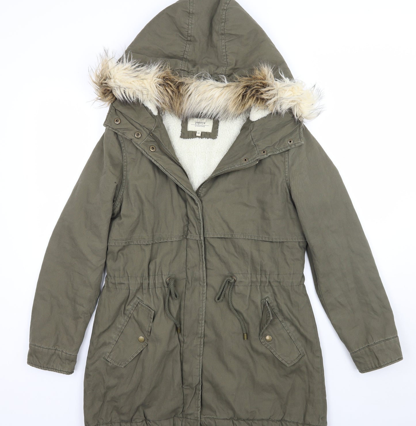 Papaya Womens Green   Jacket Coat Size 10