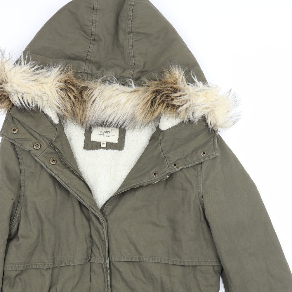 Papaya Womens Green   Jacket Coat Size 10