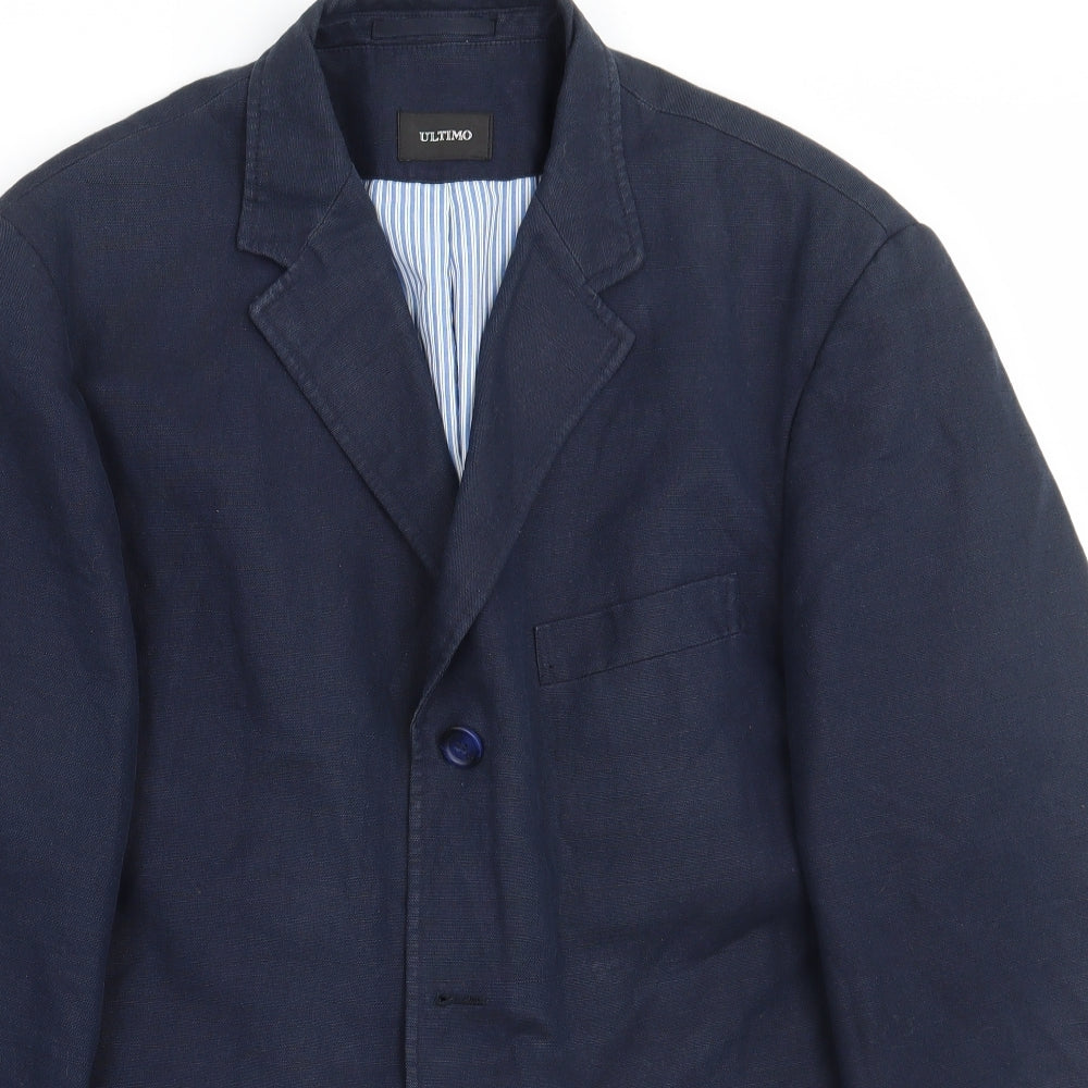 Ultimo Mens Blue   Jacket Suit Jacket Size 40