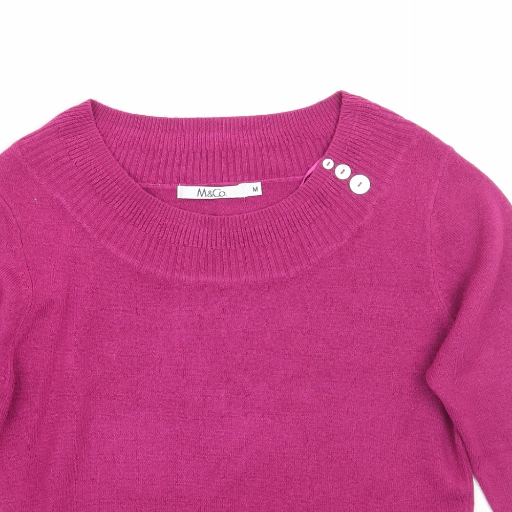M&Co Womens Purple   Pullover Jumper Size M