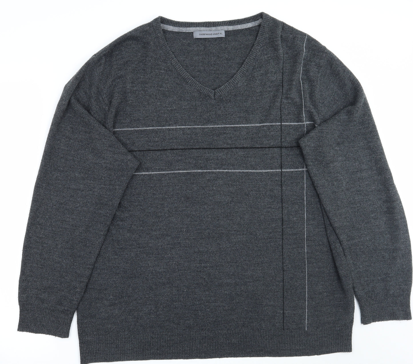 Cedar Wood State Mens Grey   Pullover Jumper Size XL
