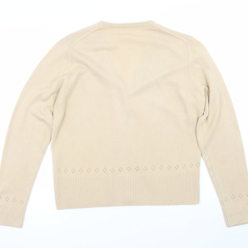 Marks and Spencer Womens Beige   Cardigan Jumper Size 14